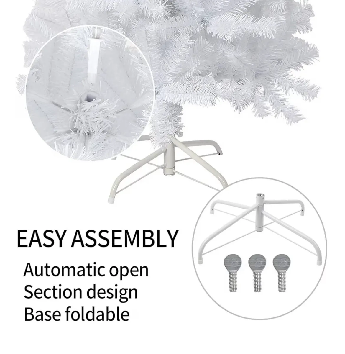 6 foot 8 white Christmas tree new - Image 4