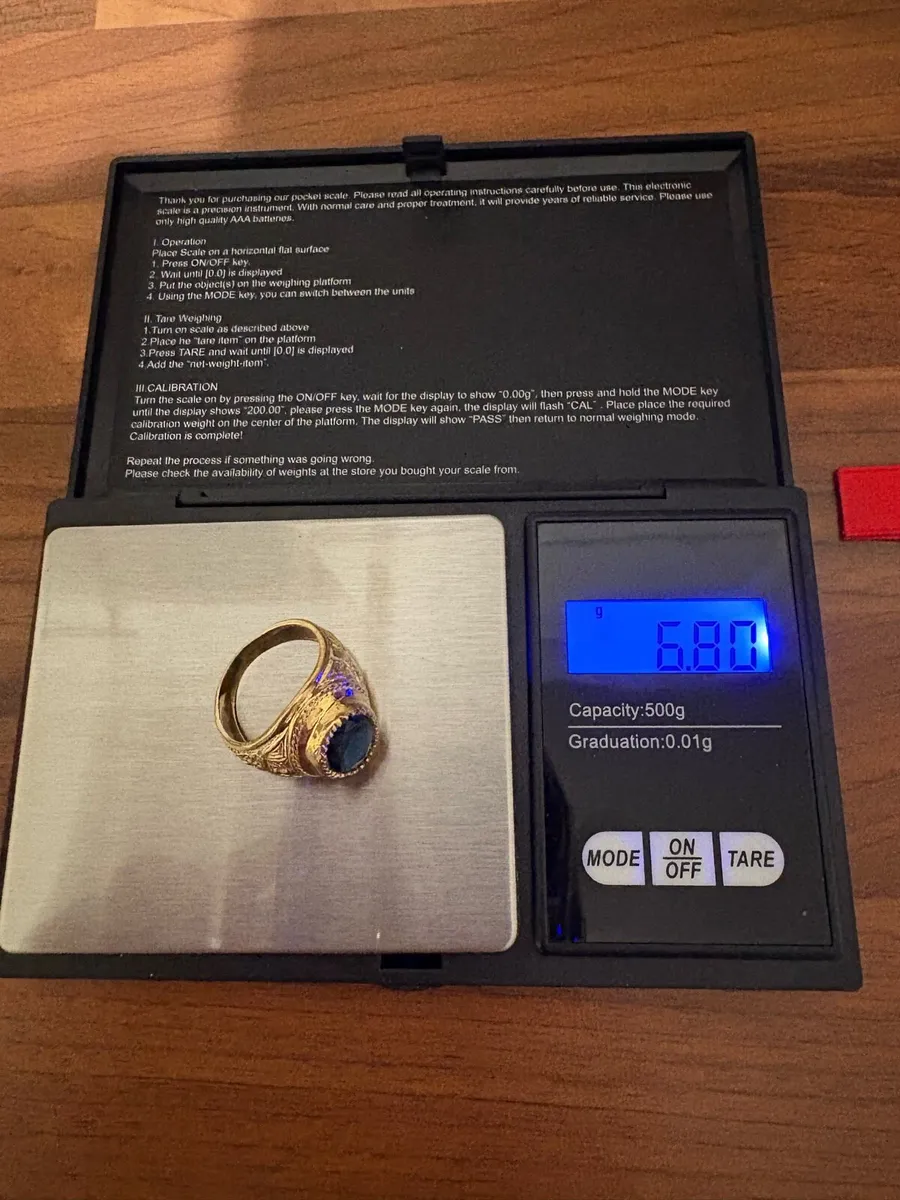 9ct gold college ring - Image 2