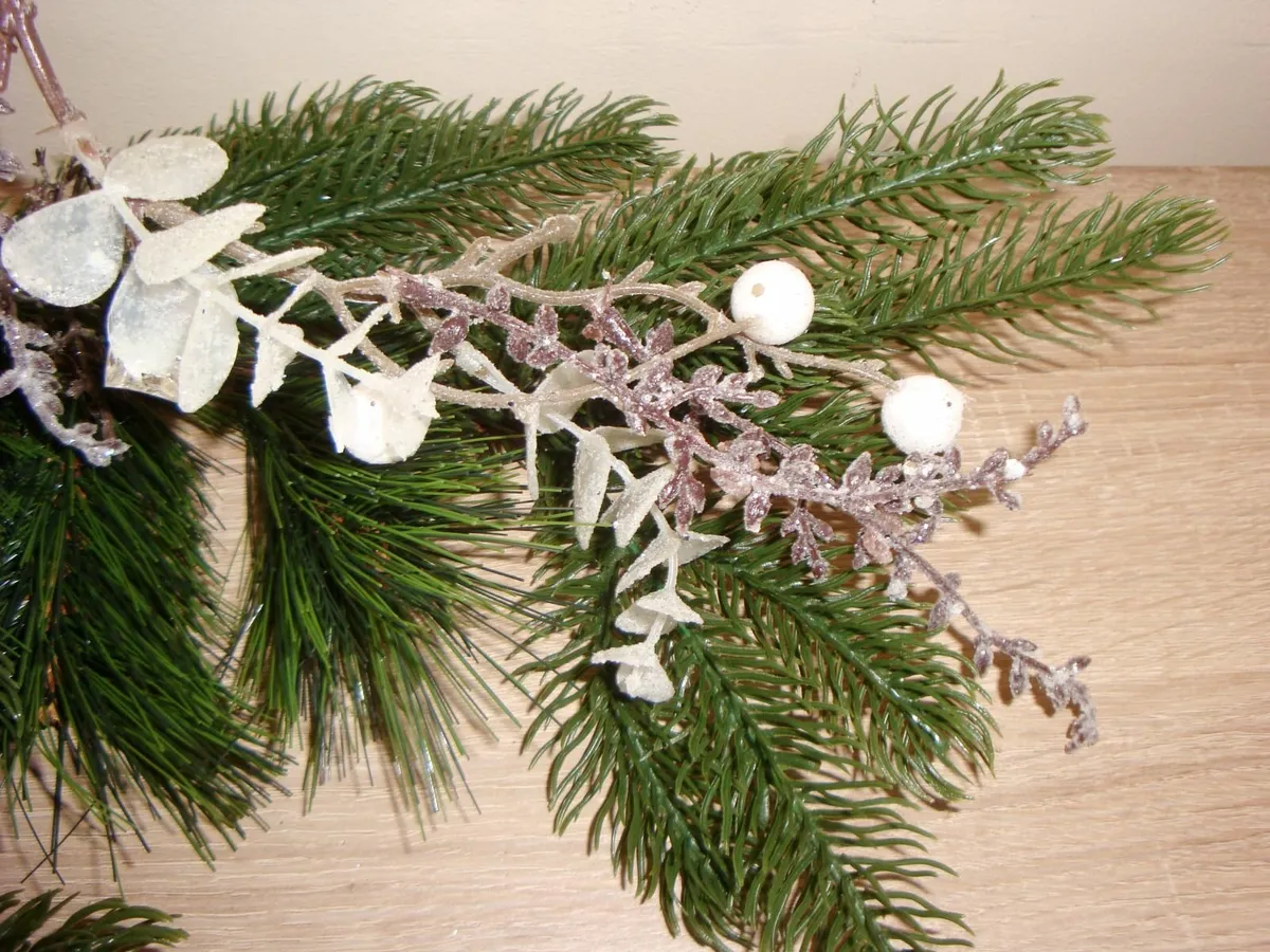 White sparkle eucalyptus garland L120cm NEW - Image 4