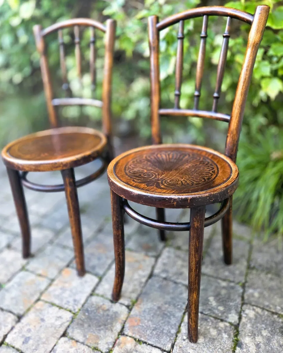 Pair of Antique Bentwood Chairs by Thonet - Image 4