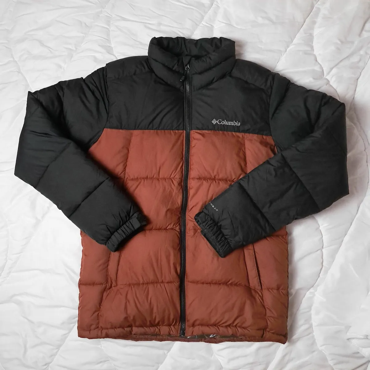 Columbia Black Brown Down Insulated Jacket M - Image 2