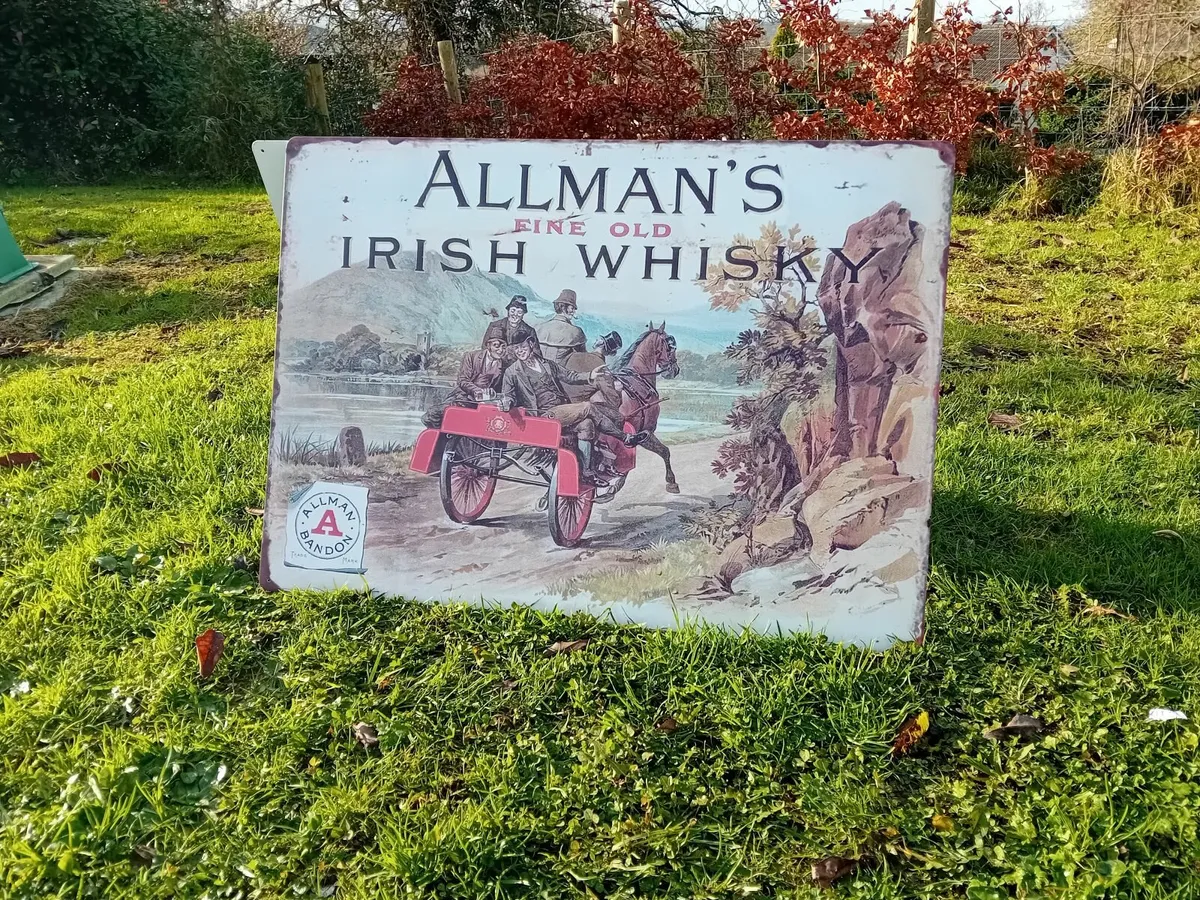 Allmans Large Tin Sign - Image 1