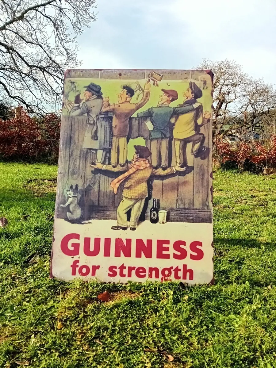 Large Guinness Strength Tin Sign - Image 1