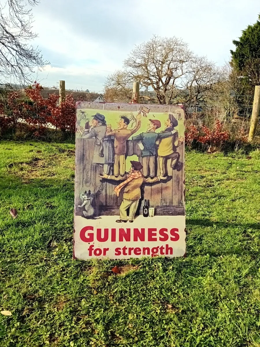 Large Guinness Strength Tin Sign - Image 2