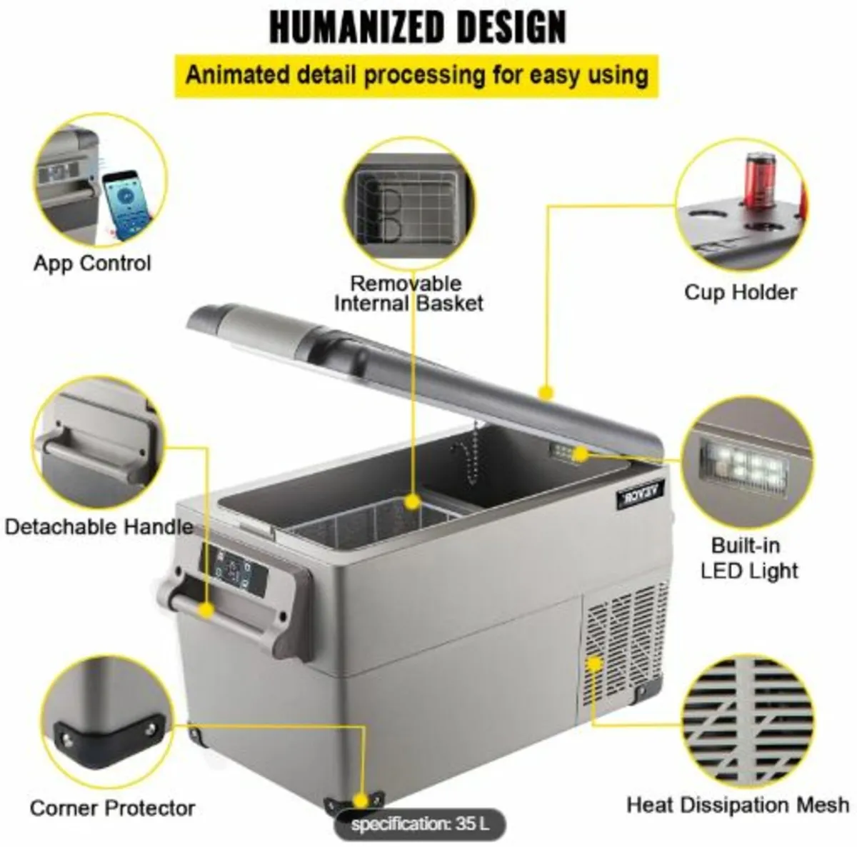 Car Refrigerator 35L Compressor Portable Small - Image 2