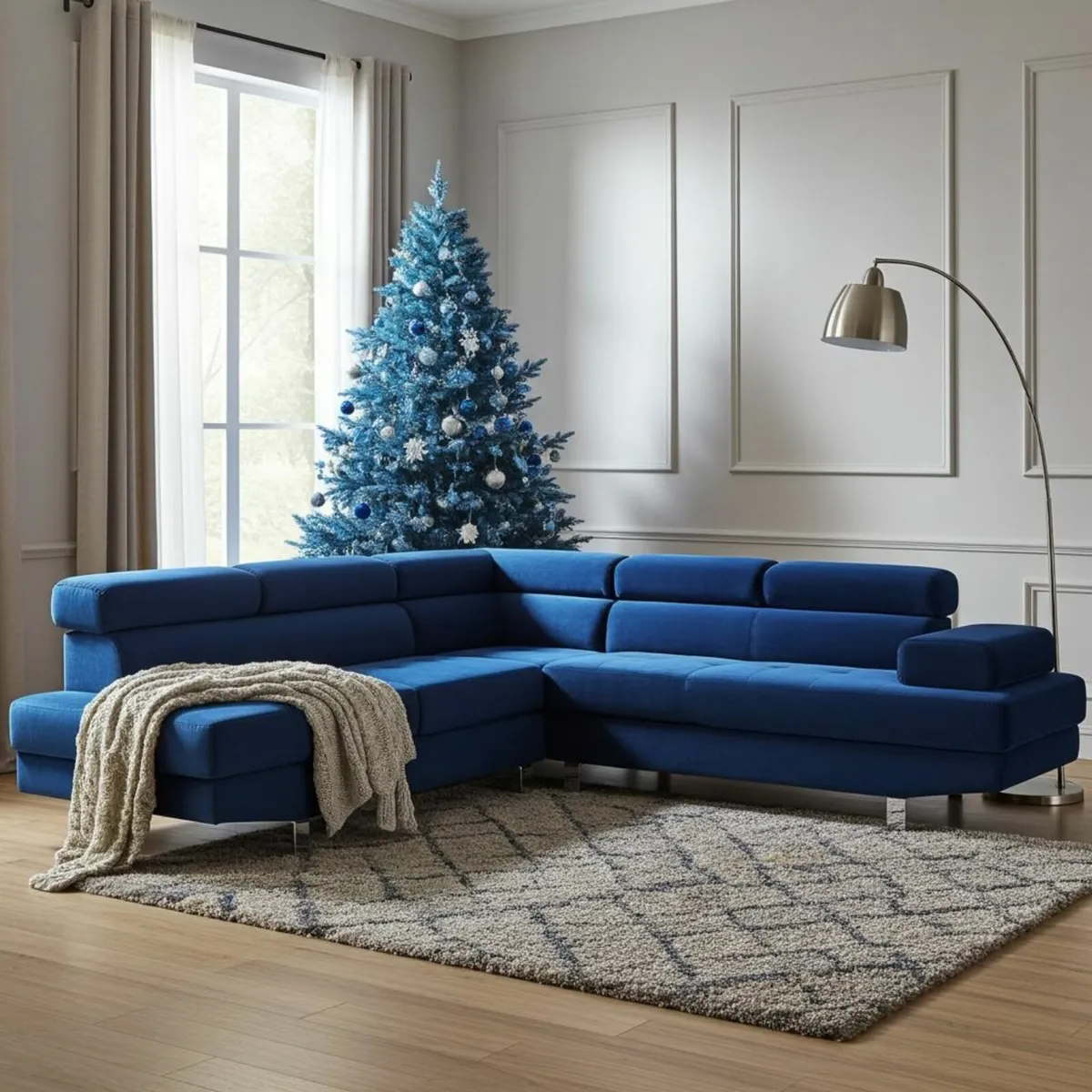 🎄 Premium 262 cm Corner Chaise – Festive Deal ✨ - Image 1