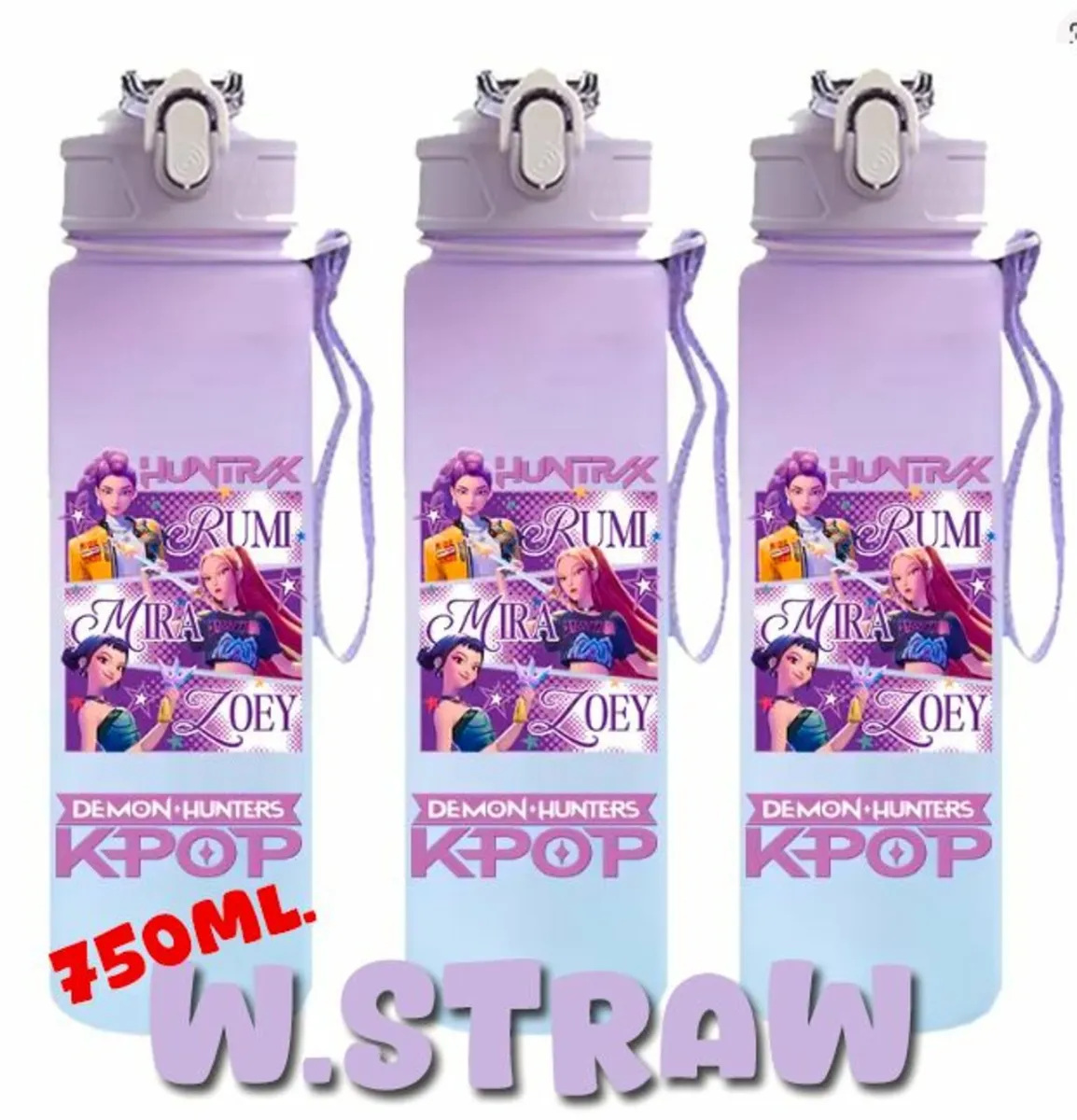 Kpop Demon Huntres Huntrix Water Bottles