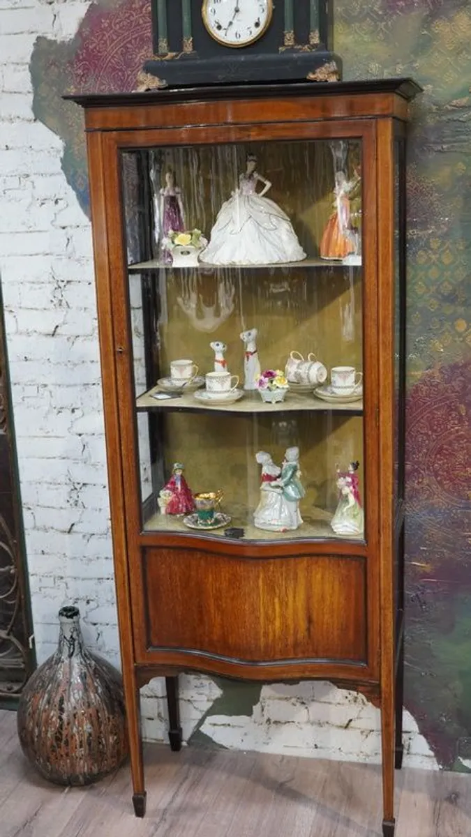 Antique Mahogany Display Cabinet - Image 2