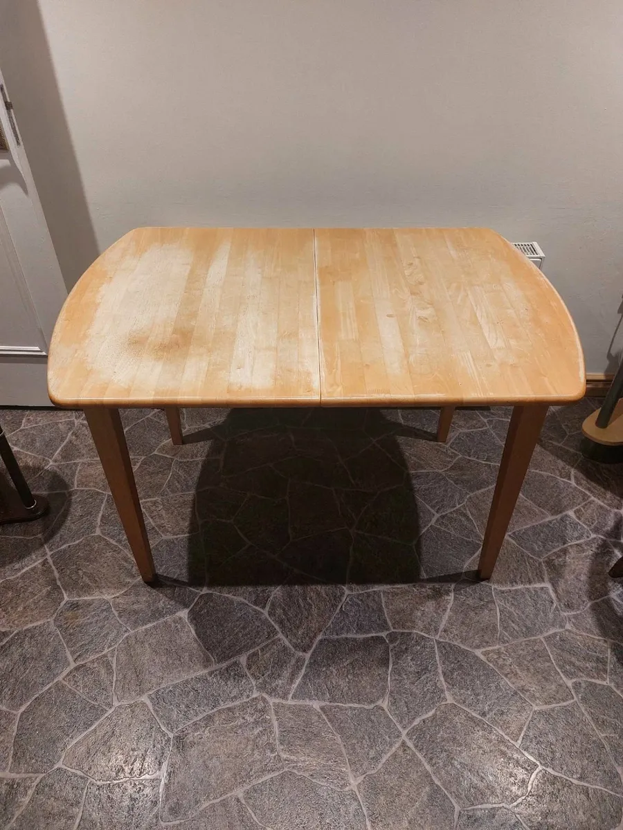 Kitchen table, marble top table, mirror - Image 1
