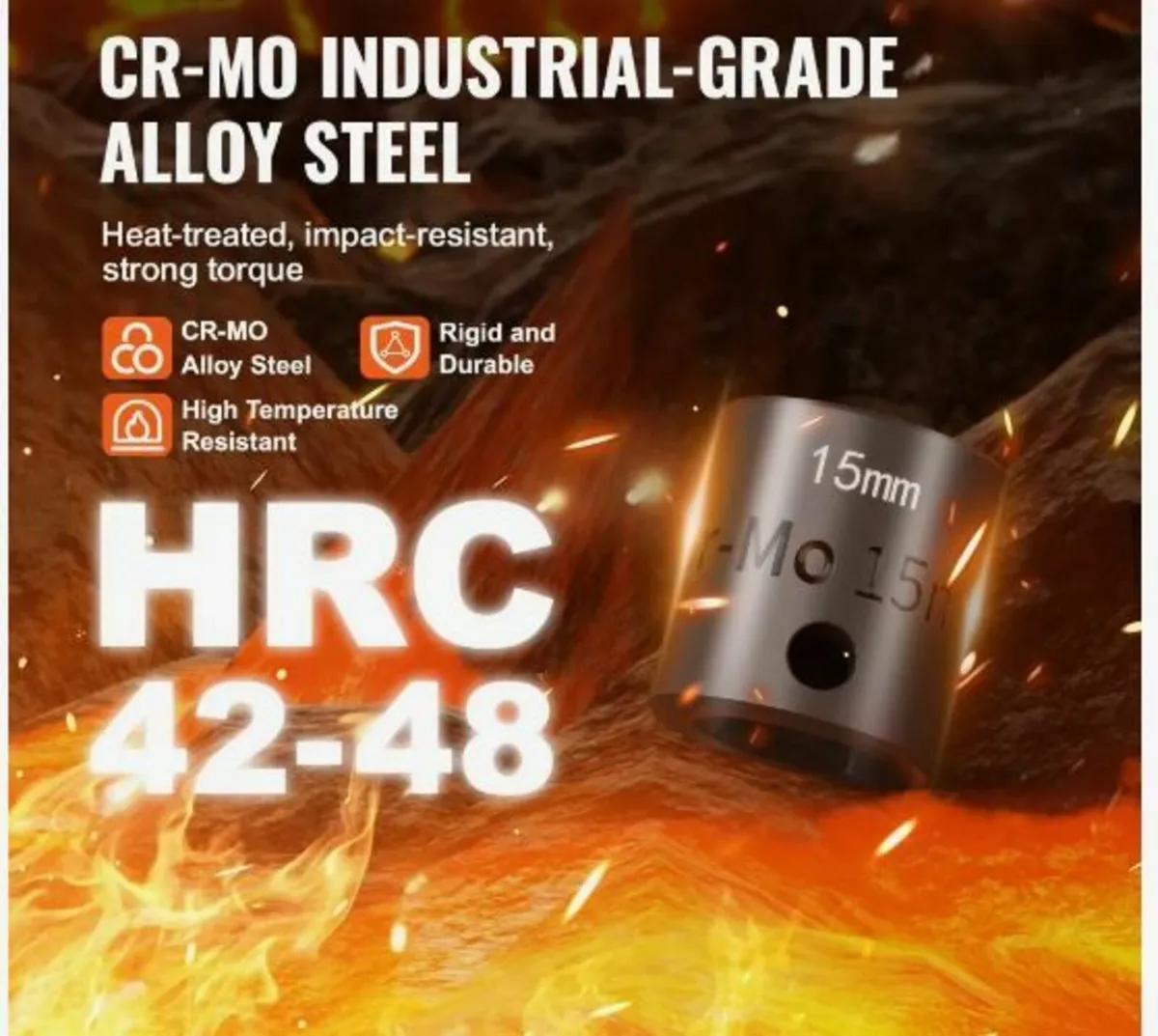 3/8" Drive Impact Socket Set, 15 Piece - Image 2