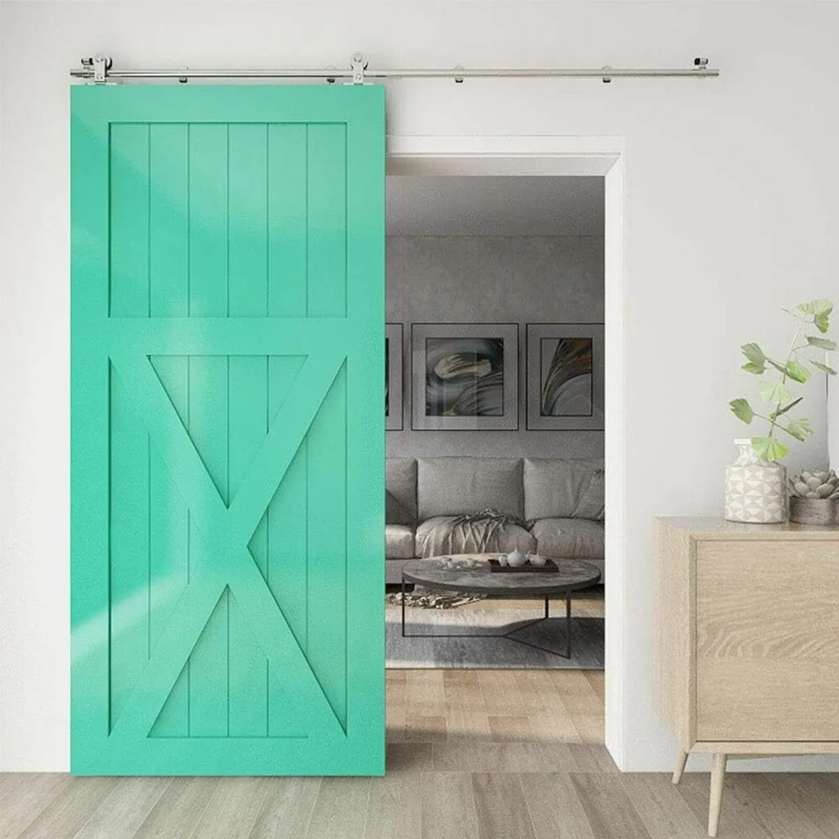 Sliding Door Kit With Hanging Rail  Sliding Door - Image 4