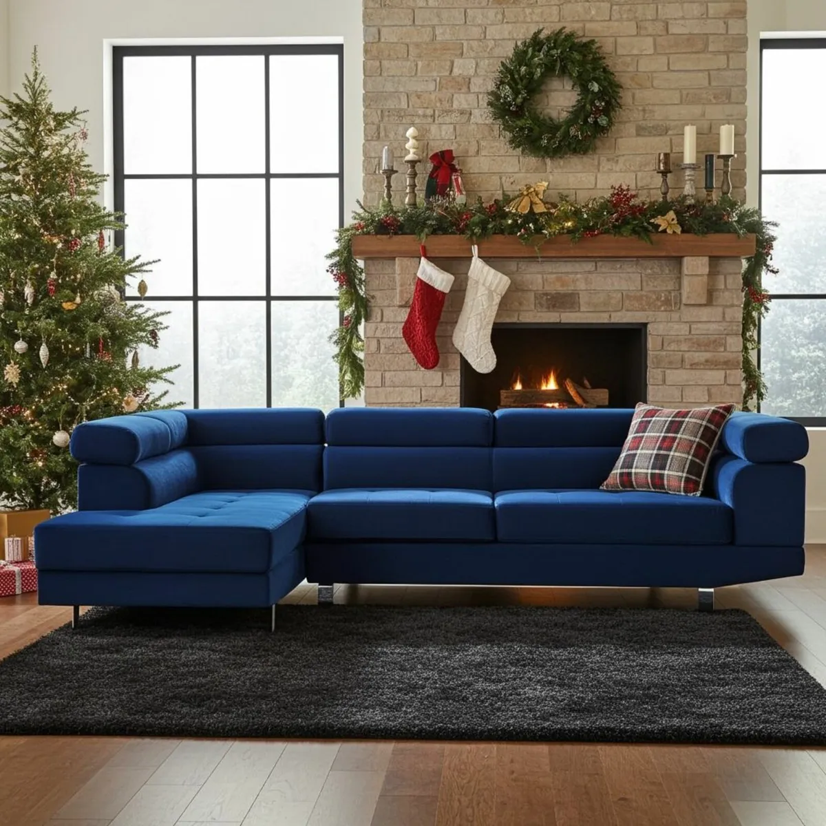 🎄 Premium 262 cm Corner Chaise – Festive Deal ✨ - Image 1