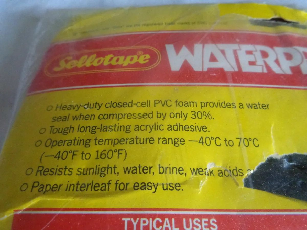 "Sellotape" Waterproof Sealing Strip for Sale - Image 3