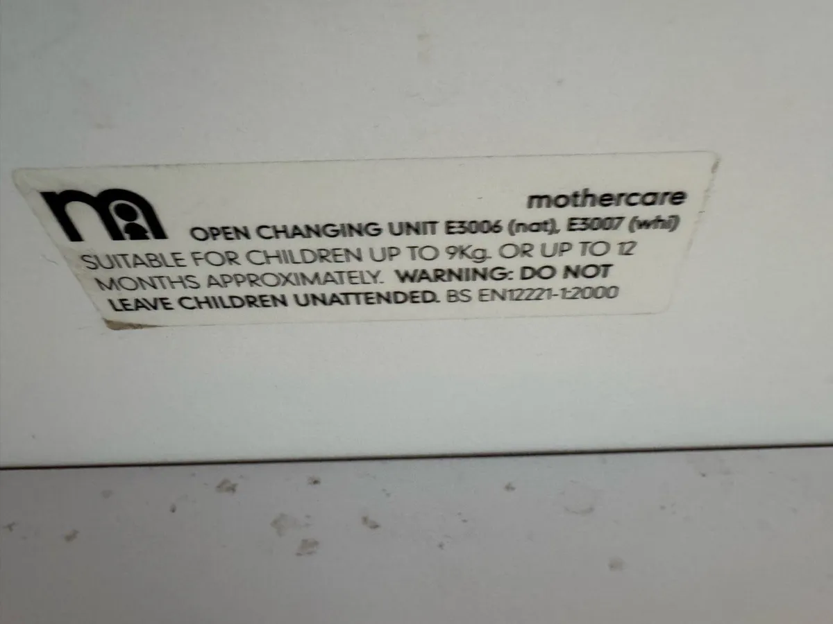 MotherCare Open Baby Changing Table Unit with Mat - Image 2