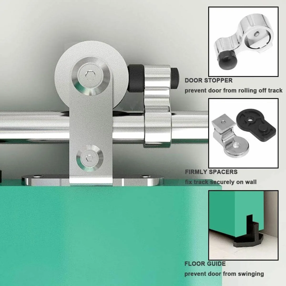 Hanging Rail Sliding Door Kit – Various Sizes - Image 1