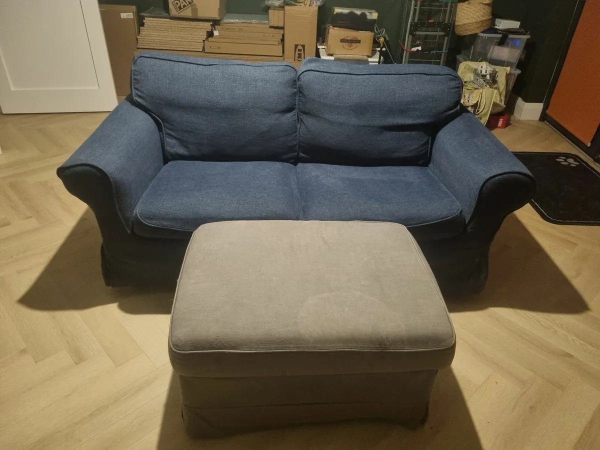 Ikea EKTORP Sofa and Footstool - Image 3