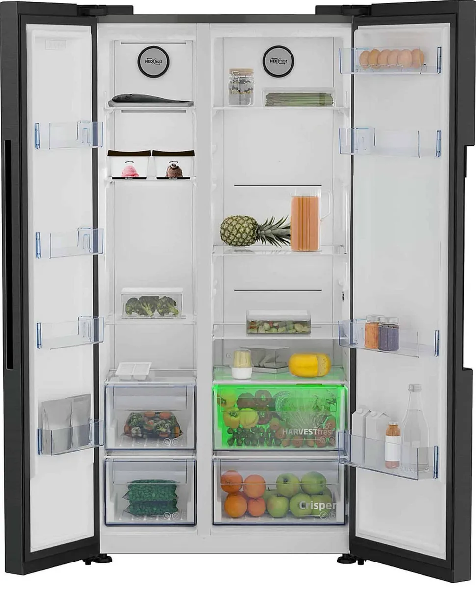 BEKO Fridge-Freezer, Black Steel, ASL1442VPZ - Image 2