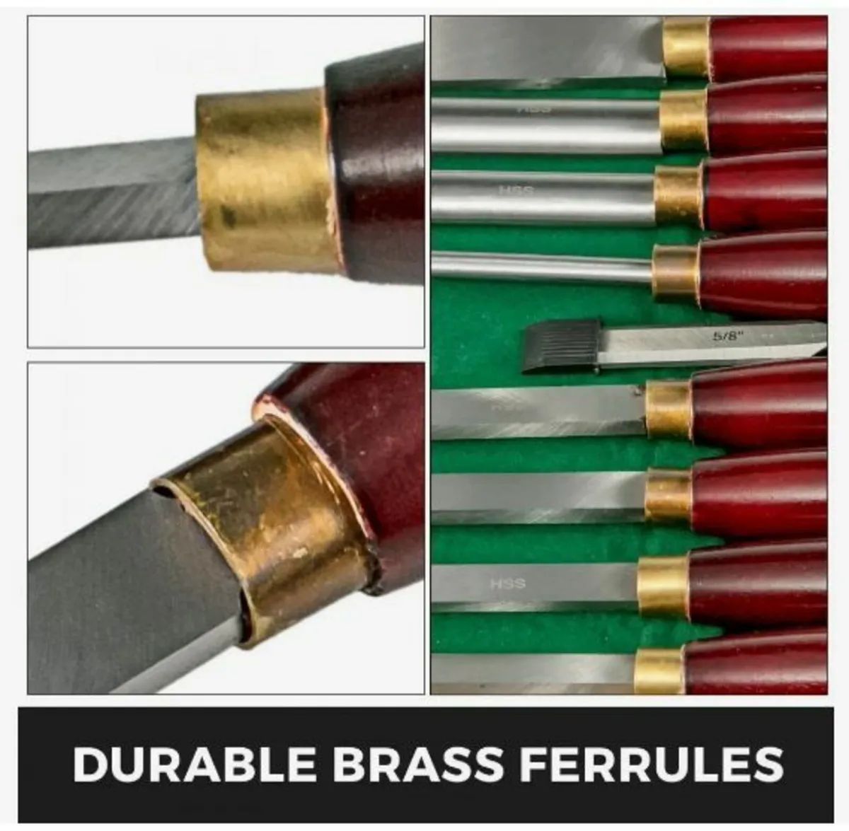 Wood Chisel Sets 8pcs Lathe Chisels - Image 2