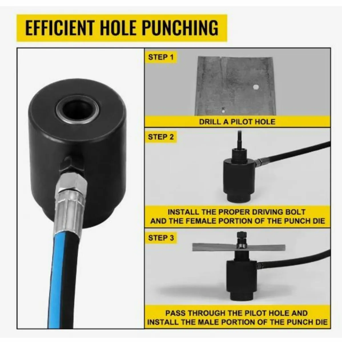 6 Die 10 Ton Hydraulic Knockout Punch - Image 4
