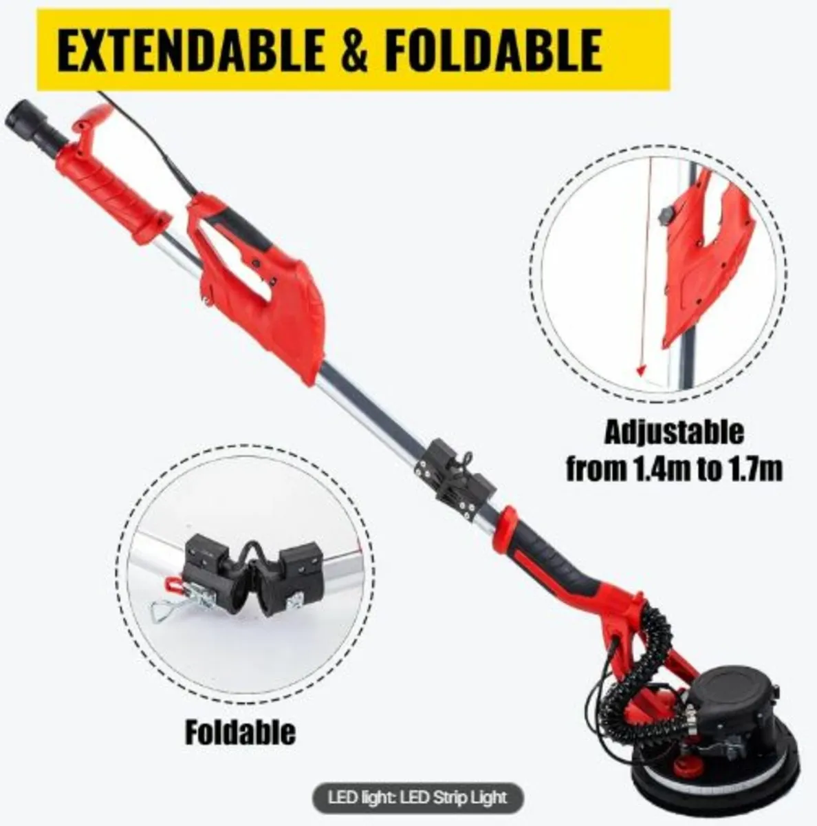 Drywall Sander 750W, Electric Drywall Sander, Fold - Image 4