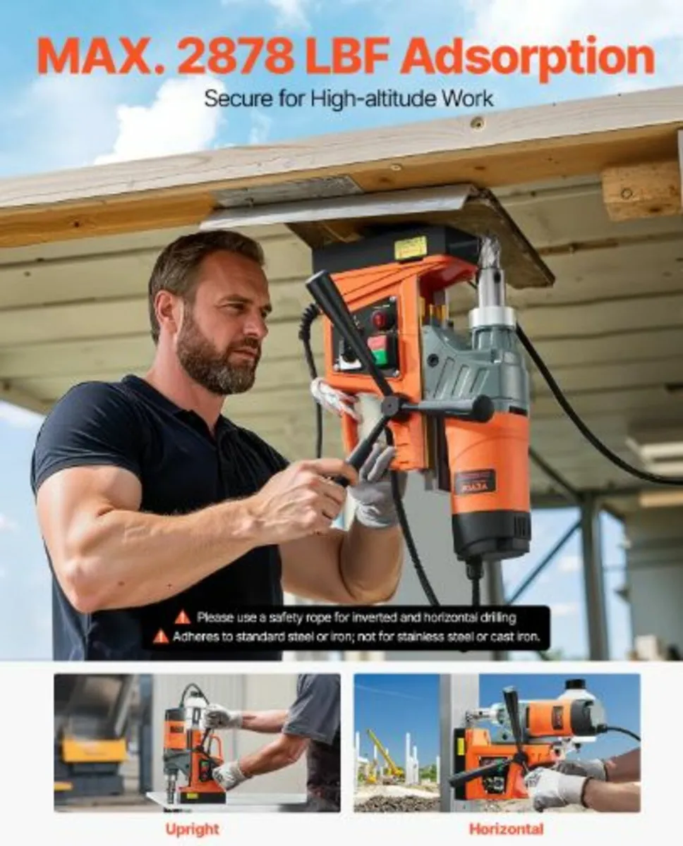 Magnetic Drill, 1450W Motor 2 in Boring Diameter, - Image 2