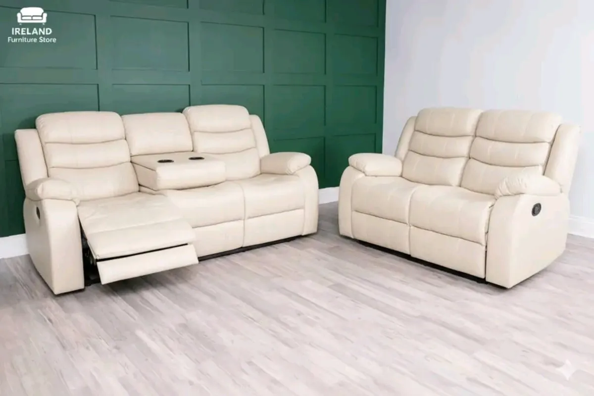 Sorrento 3+2 Seater Leather Recliner Sofa Set - Image 4