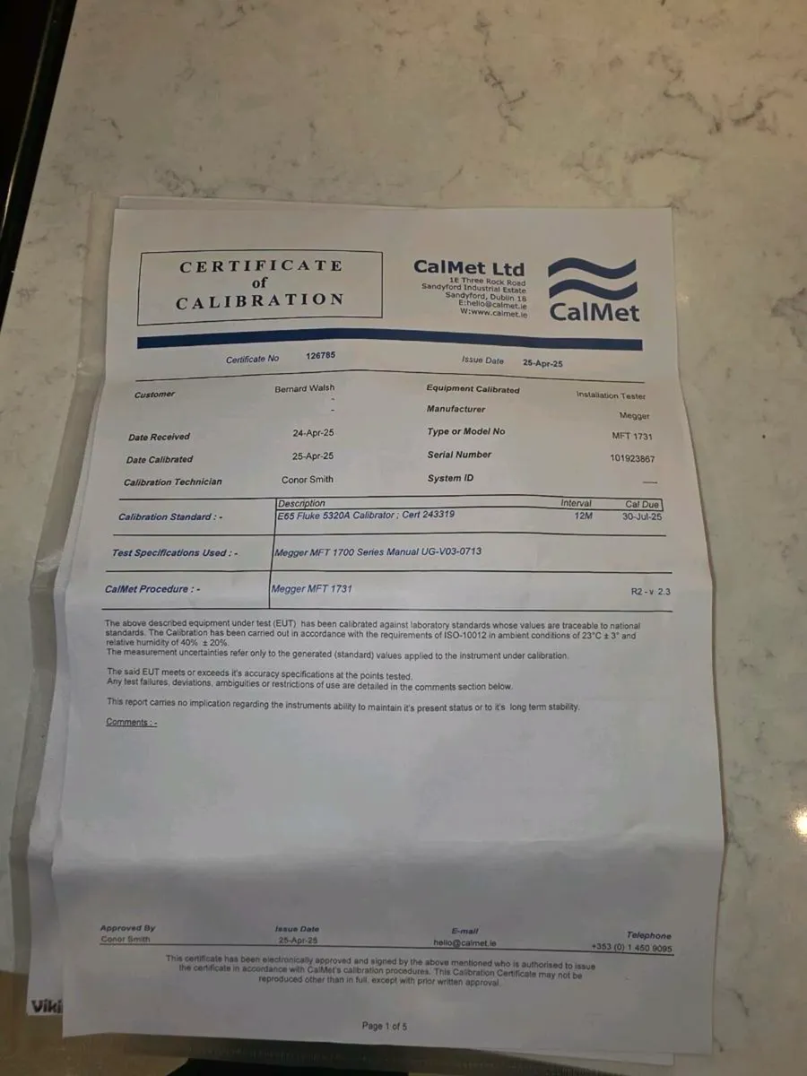 Megger mft 1731 - Image 2