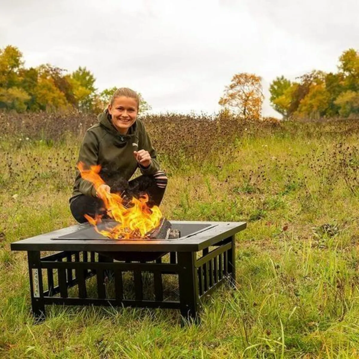 Patio Fire Pit – Durable Steel Outdoor Fireplace - Image 4