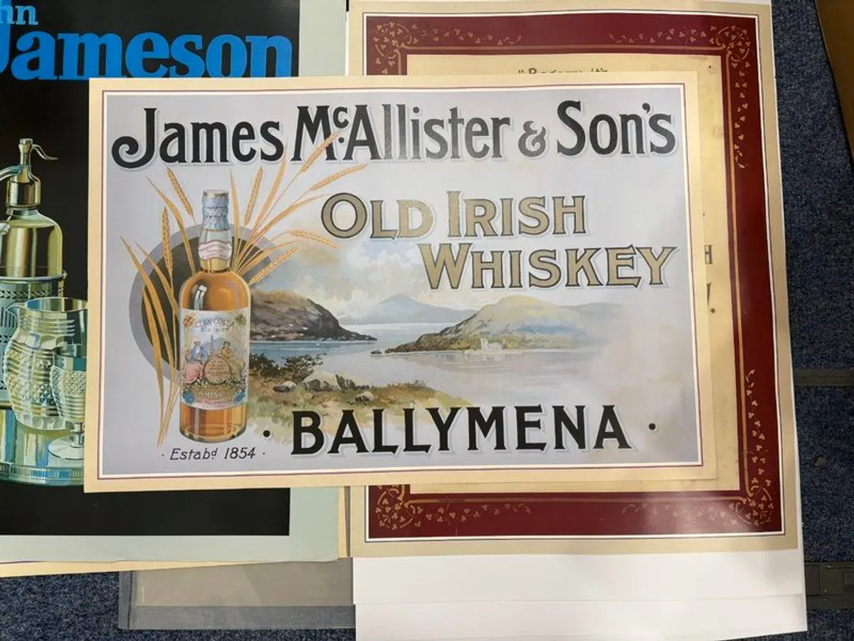 Set of eight Irish Whisky posters - Image 2