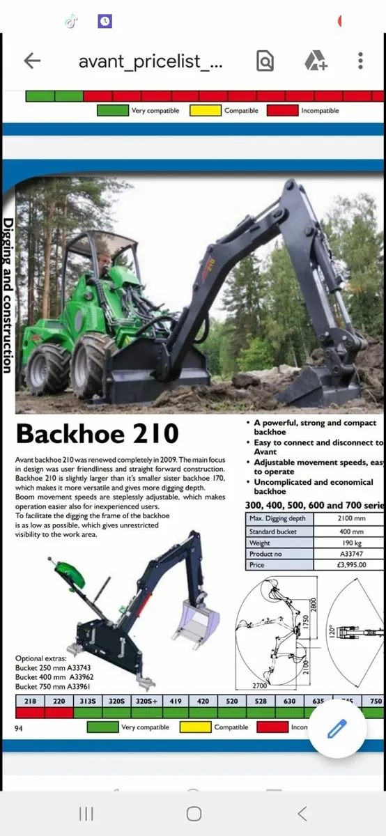 Avant loader backhoe digger - Image 3