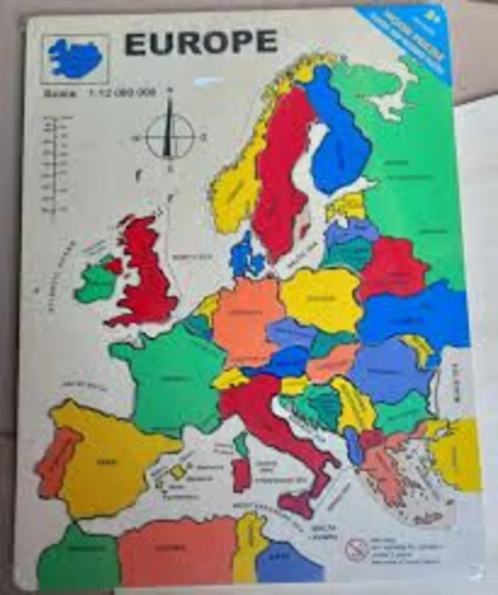 New: Europe - wooden lift out puzzle
