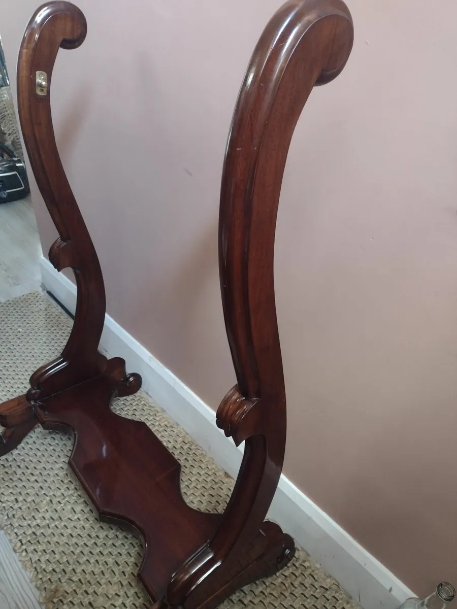 Beautiful large antique bevelled dress mirror - Image 2