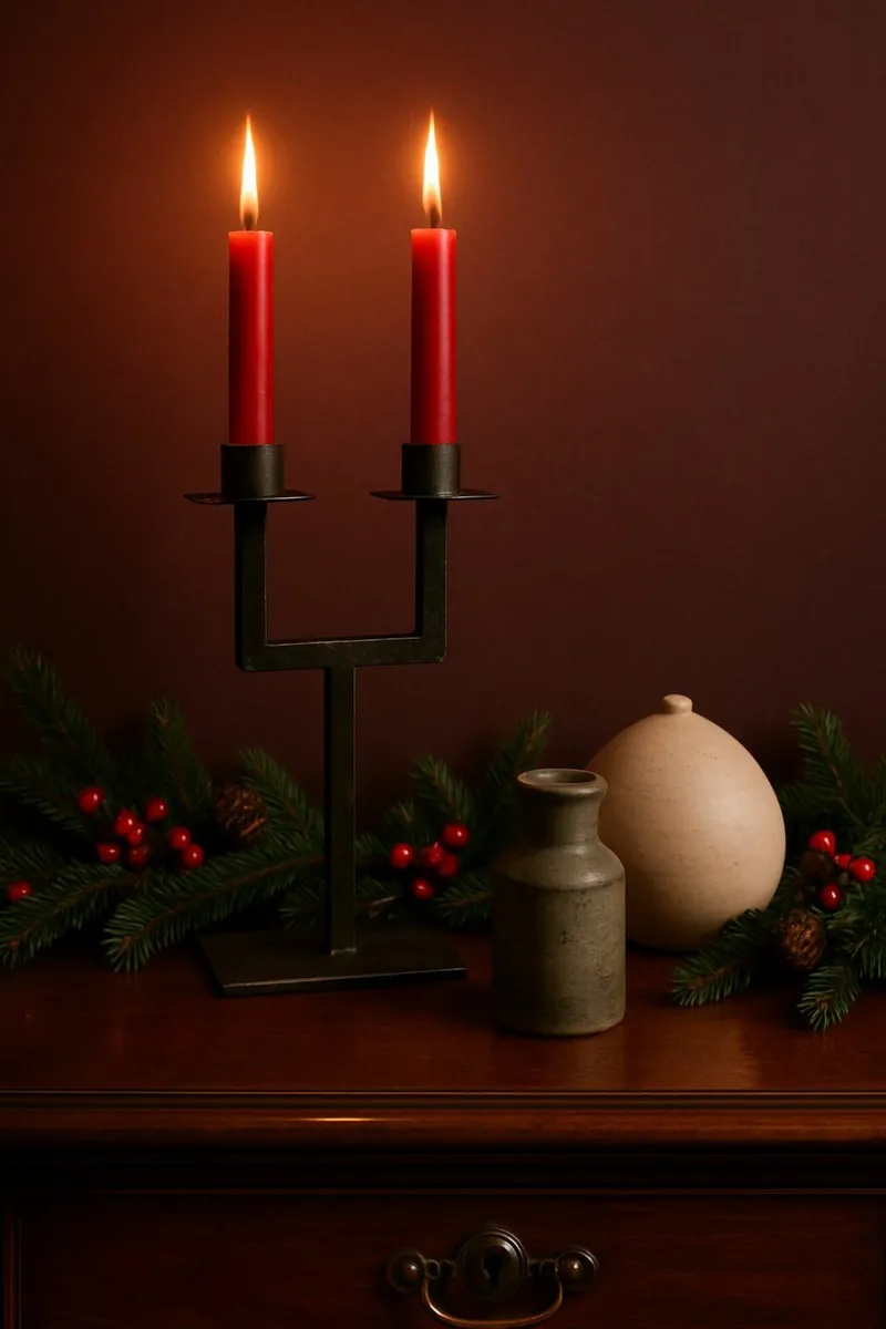 antique vintage Candle holder ink cave cottage pub - Image 4