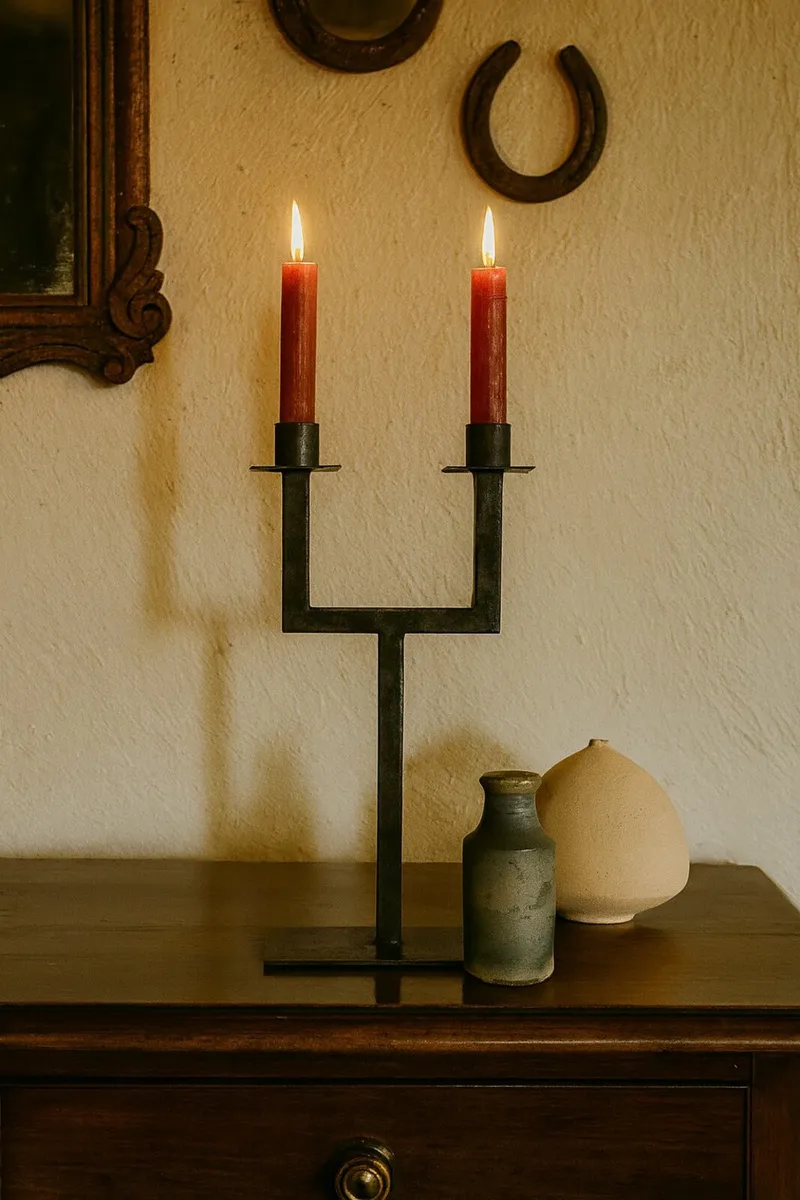 antique vintage Candle holder ink cave cottage pub - Image 1