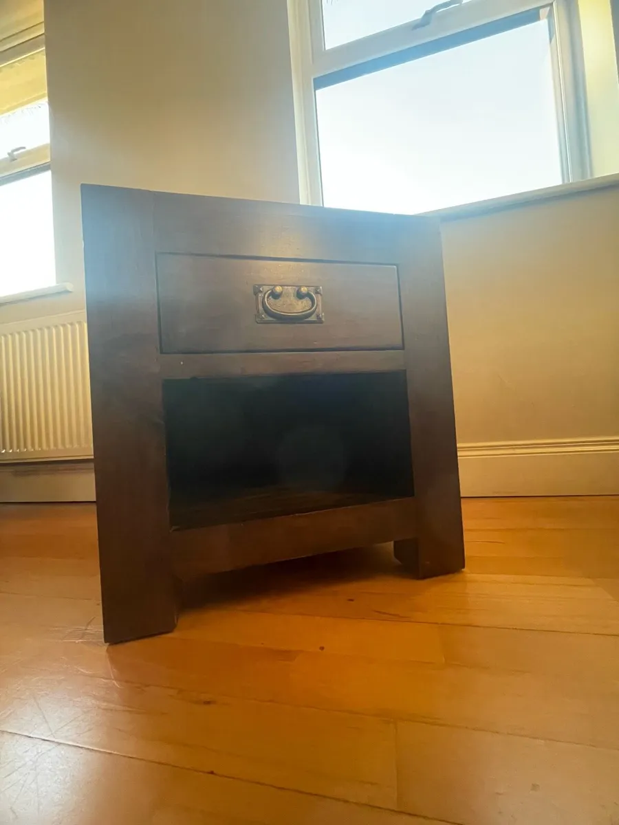 Walnut Bedside Locker - Image 1