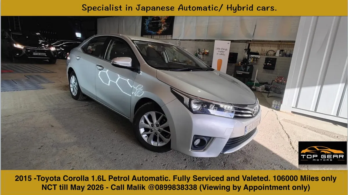 2015 - Toyota Corolla 1.6 Petrol Automatic - Image 1