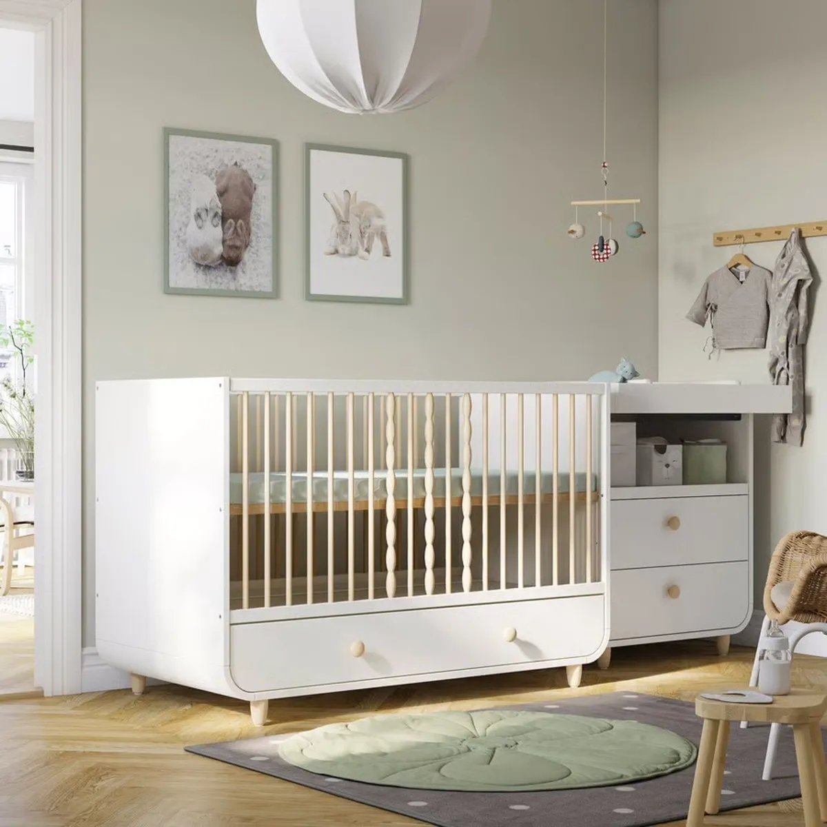 Baby Cot with Drawer - Image 3