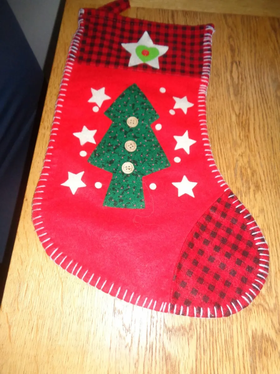 Christmas Appliqued Christmas Stockings x 2 - Image 3