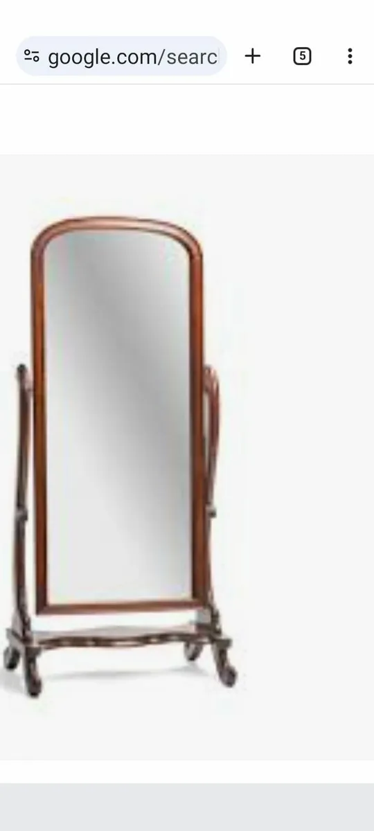 Beautiful large antique bevelled dress mirror - Image 1