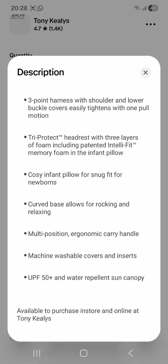 New Car Seat iSnug 2 - Image 2