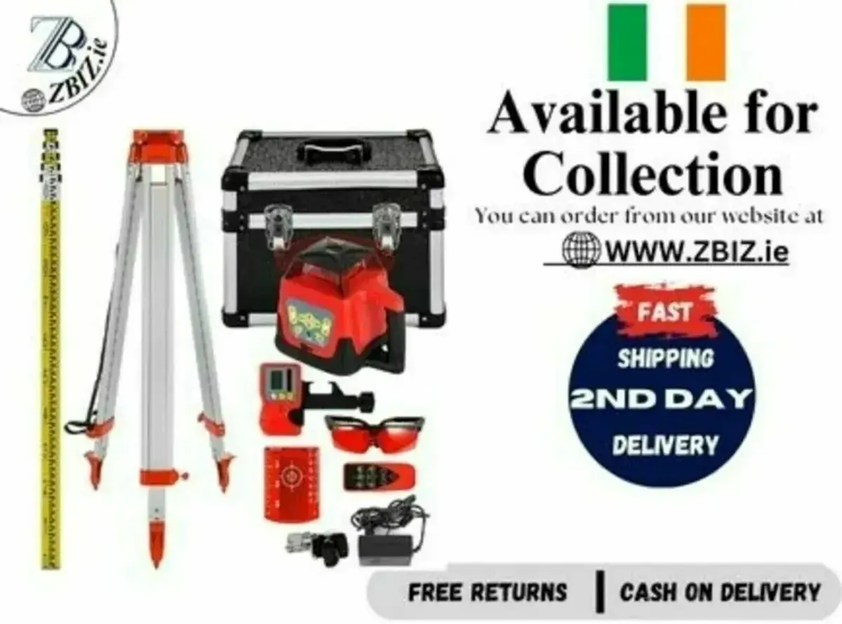Red Rotary Laser Level Self Leveling Measuring - Image 1