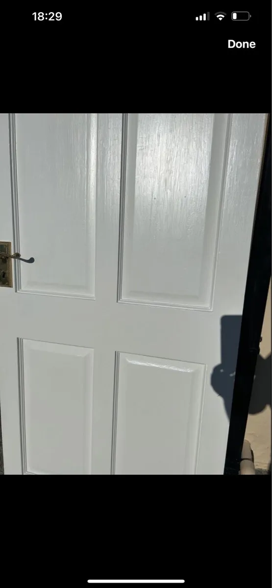 2 pine interior doors,pine ,painted white - Image 3