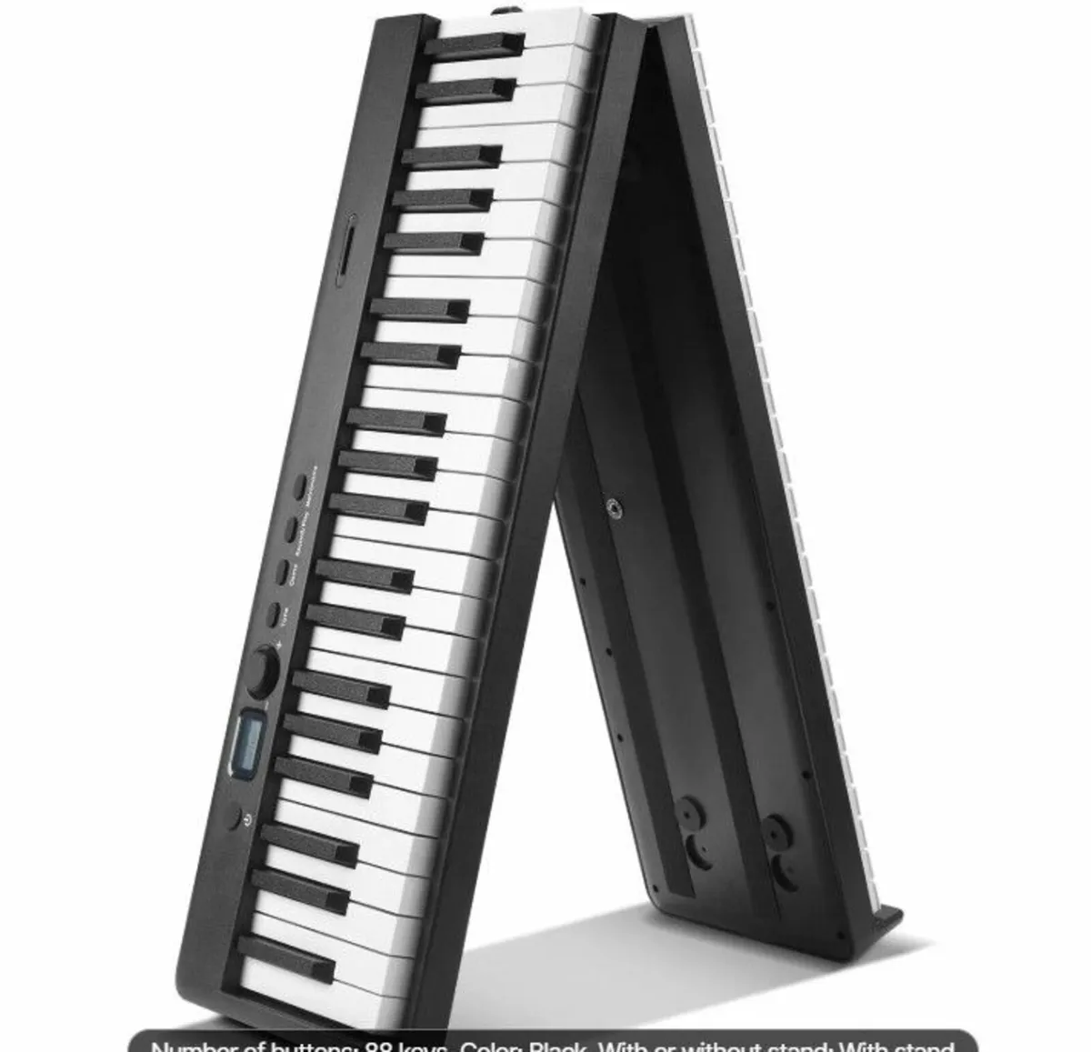 88-Key Folding Piano Digital Keyboard Bluetooth, - Image 3