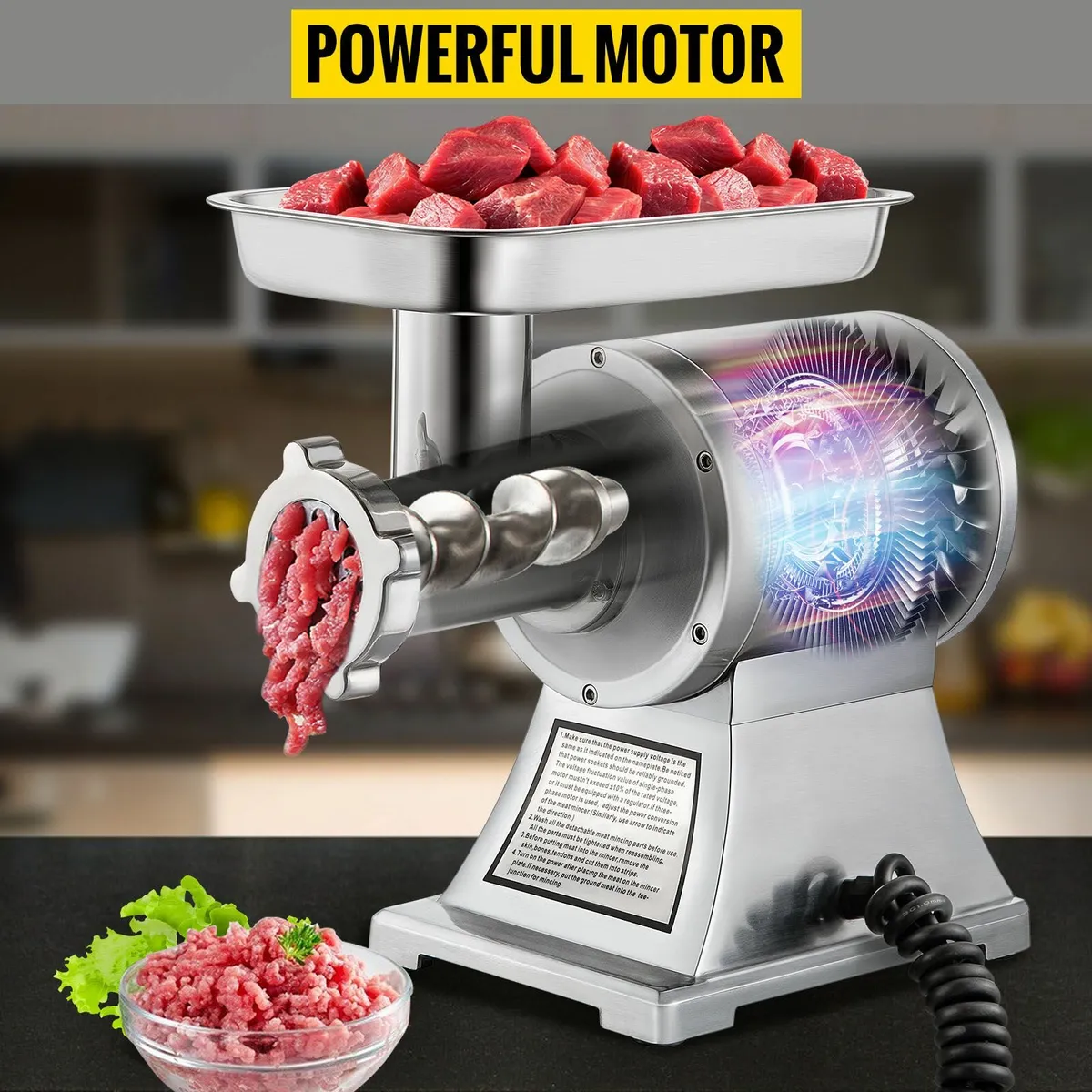 Commercial Meat Mincer Electric Grinder Sausage - Image 3