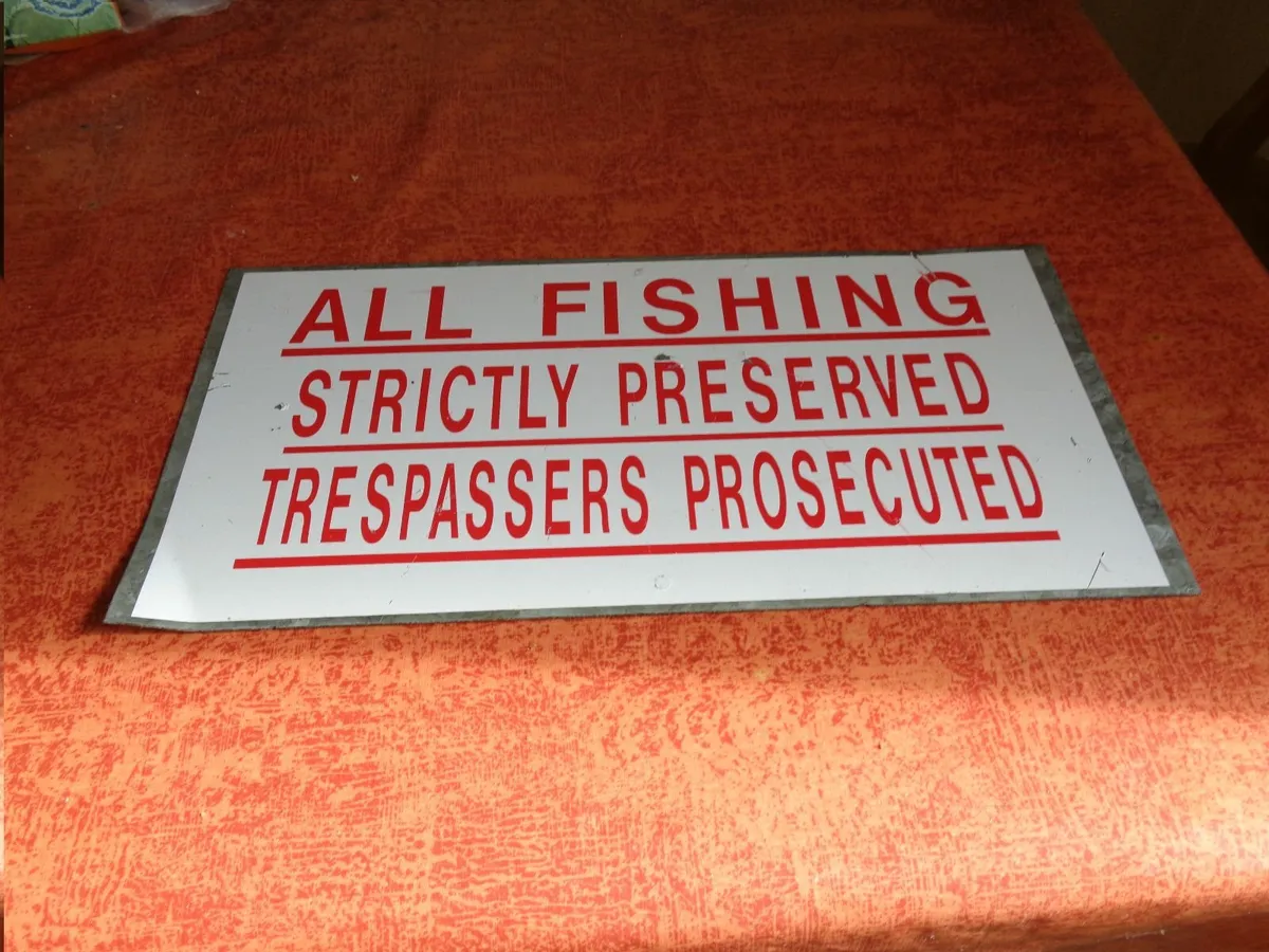 Steel Fishing Sign for Sale - Image 1