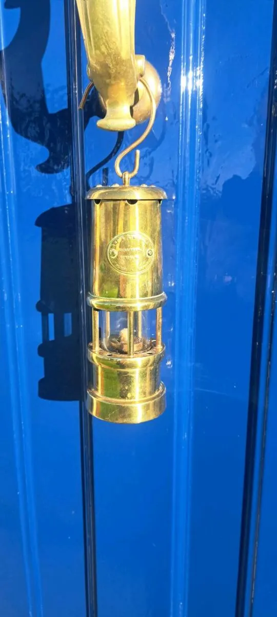 Old brass  miners lamp