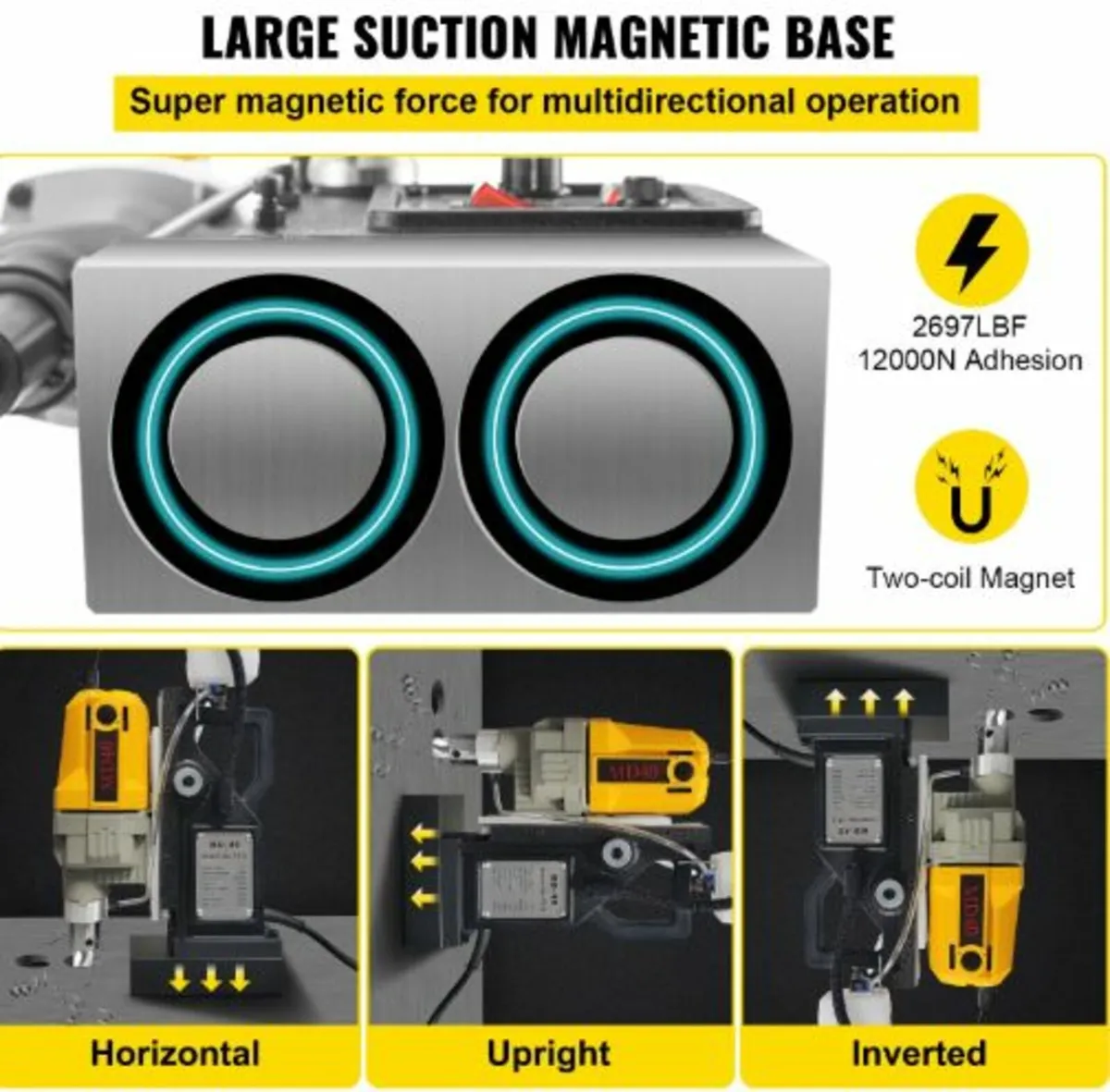 Magnetic Drill, 1100W 4 cm Boring Diameter, 2697lb - Image 3