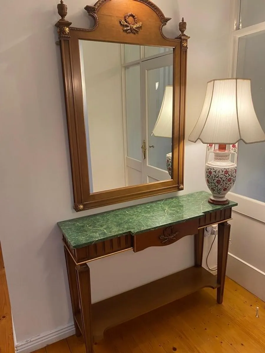 Hardwood Mirror and Console table