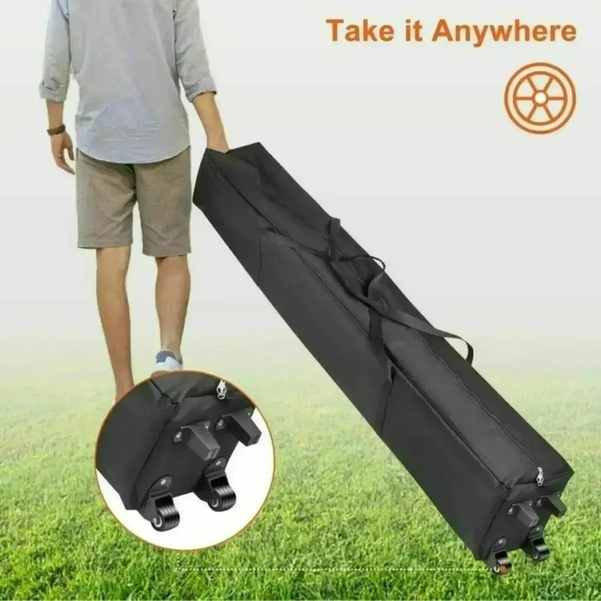 Gazebo Pop Up 10x10 UV Shelter with Side Panel - Image 3