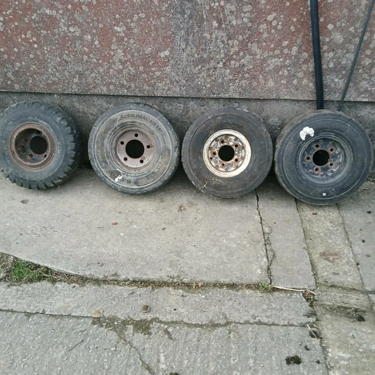 4 wheels and tyres 6.00-9 - Image 1